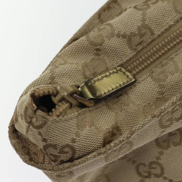 GUCCI GG Canvas Sherry Line Hand Bag Beige Pink gold 131230 Auth 72030 - Picture 10 of 16